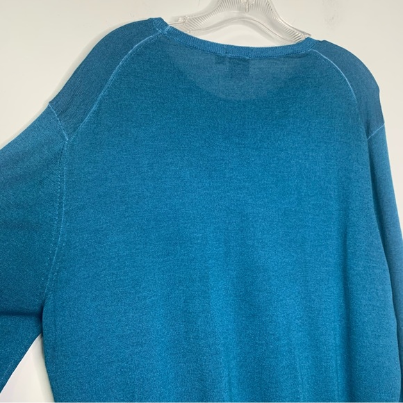 Boss Hugo Boss Teal Wool Silk Lightweight Knit Pullover Sweater Size 3XL - Picture 3 of 9